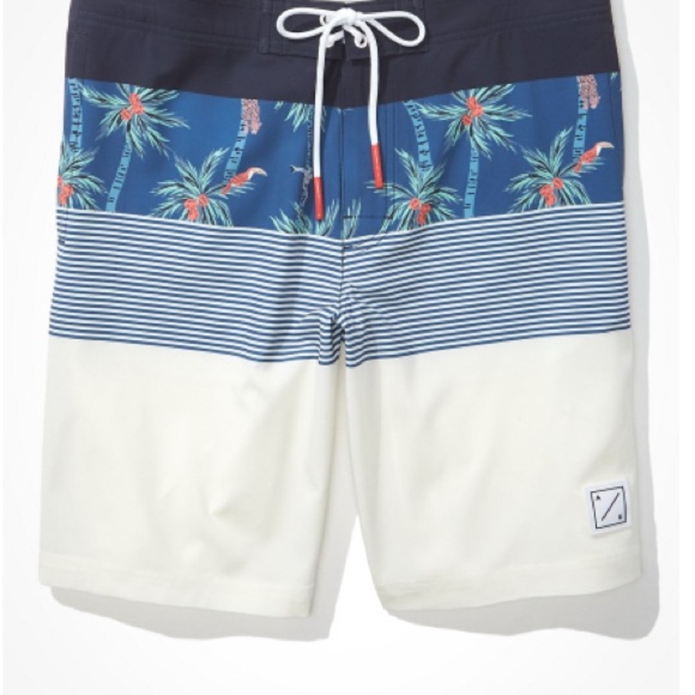 American Eagle Tropical Print 10” Board Shorts